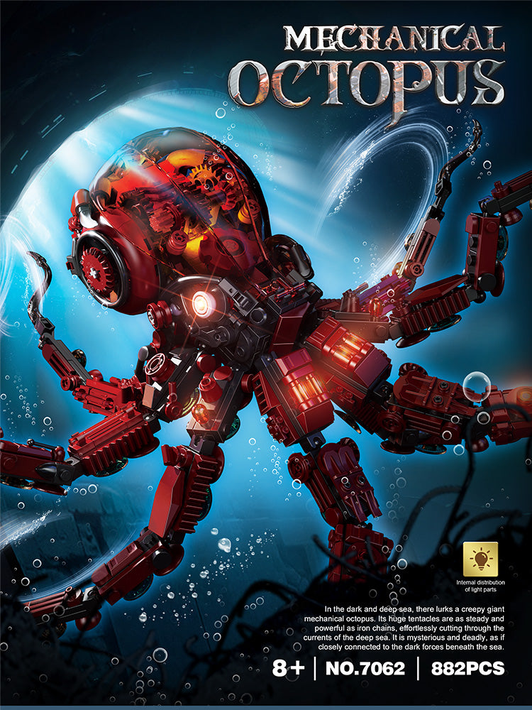 New mechanical octopus assembly building blocks toys educational assembly model ornaments boy birthday gift