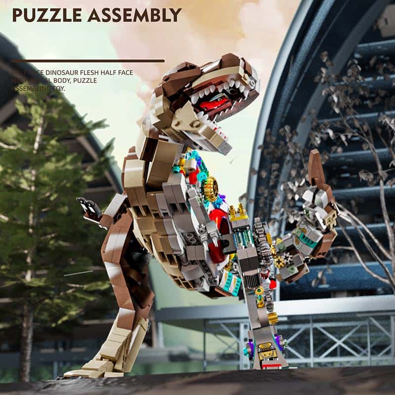 2025 New Mechanical Dinosaur Tyrannosaurus Rex Building Block Assembly Model Boy Educational Toy Ornament Children's Day Gift