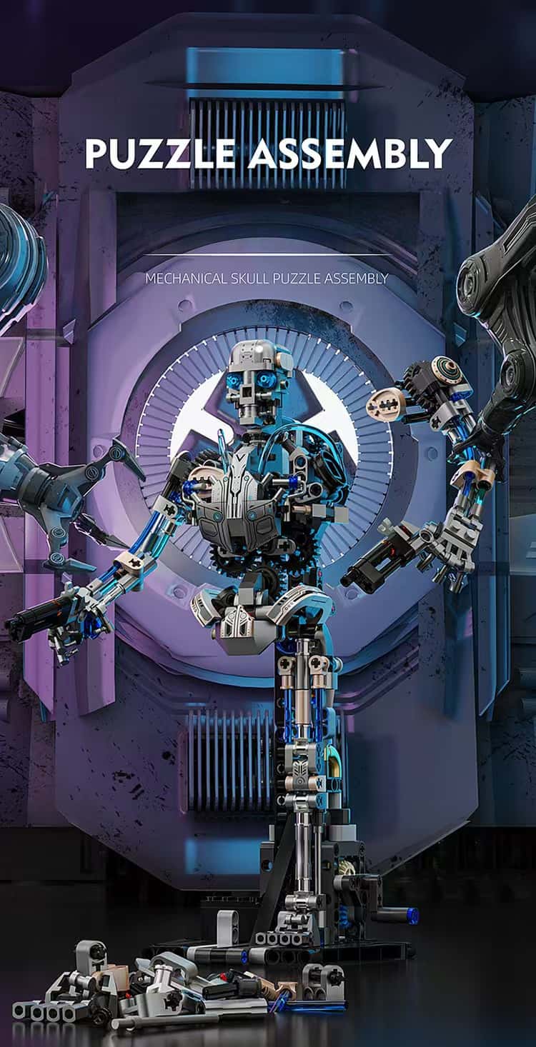 New mechanical skeleton robot multi-joint movable assembly building block model boy birthday gift