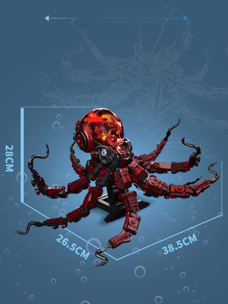 New mechanical octopus assembly building blocks toys educational assembly model ornaments boy birthday gift