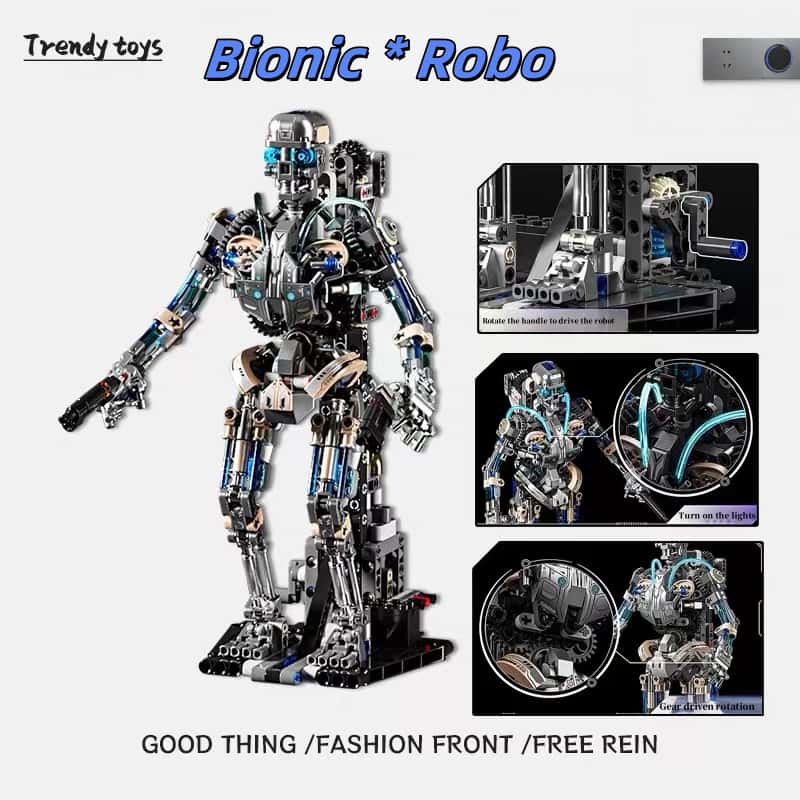 New mechanical skeleton robot multi-joint movable assembly building block model boy birthday gift