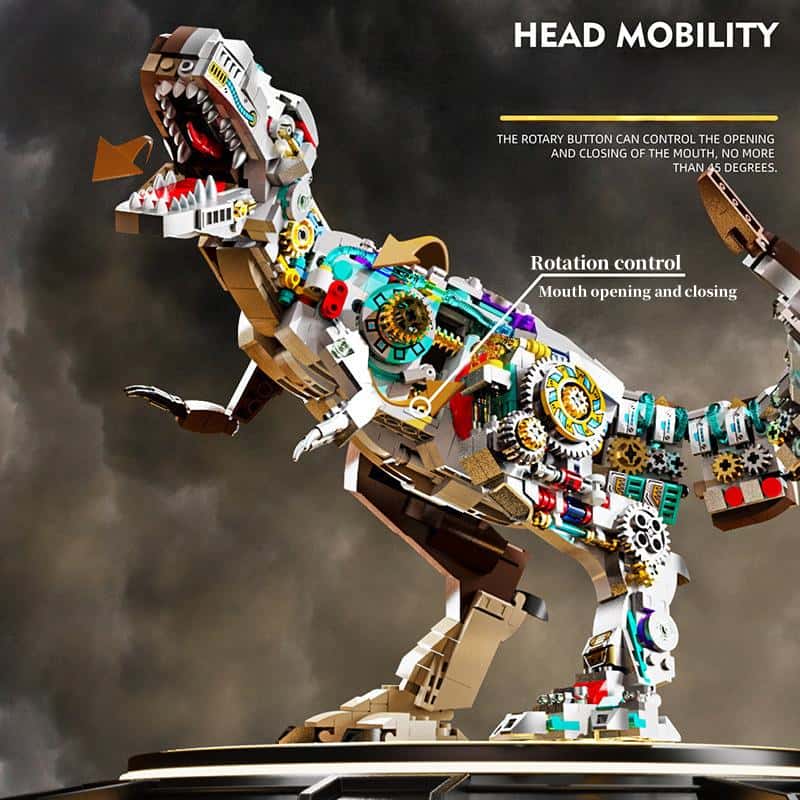 2025 New Mechanical Dinosaur Tyrannosaurus Rex Building Block Assembly Model Boy Educational Toy Ornament Children's Day Gift