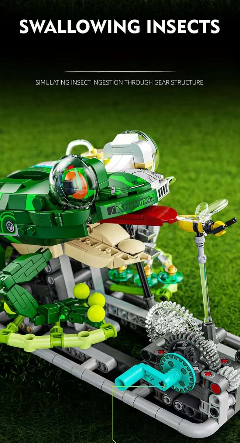 Mechanical frog insect animal building blocks new small particle boy educational toy gift