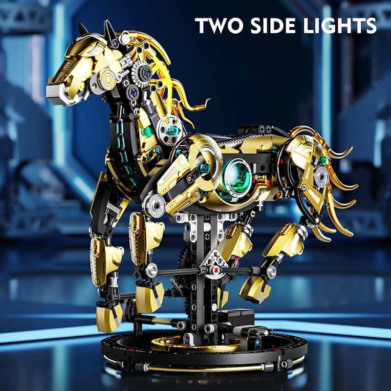 【Jinma Laicai】New building block mechanical animal assembly ornaments toys for boys and girls