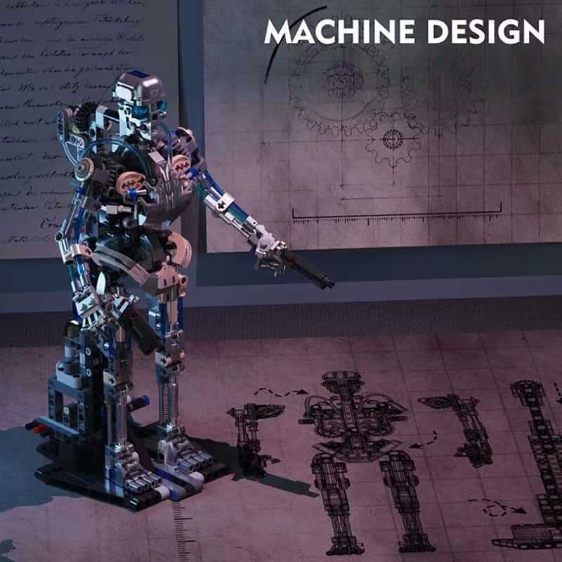 New mechanical skeleton robot multi-joint movable assembly building block model boy birthday gift