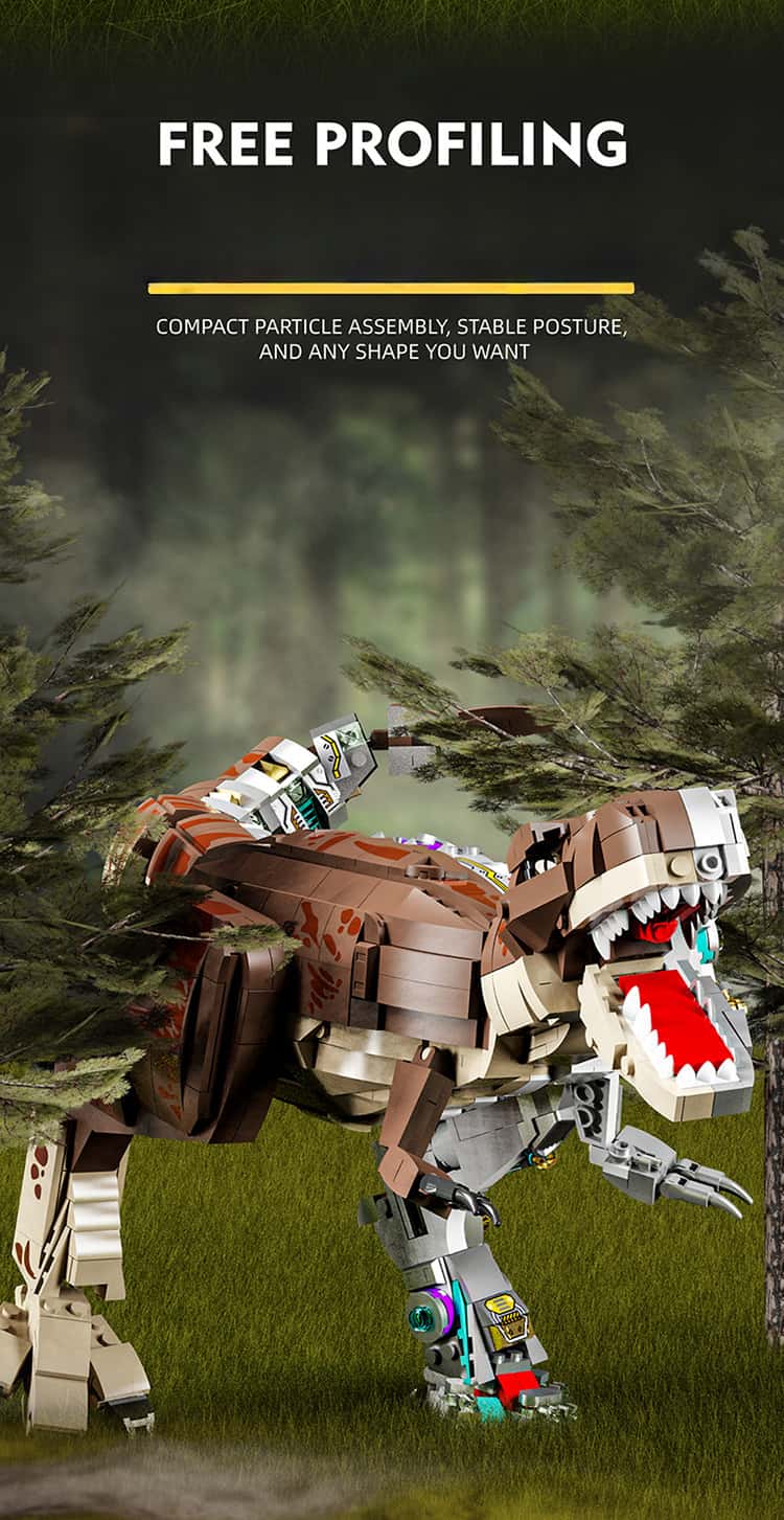2025 New Mechanical Dinosaur Tyrannosaurus Rex Building Block Assembly Model Boy Educational Toy Ornament Children's Day Gift