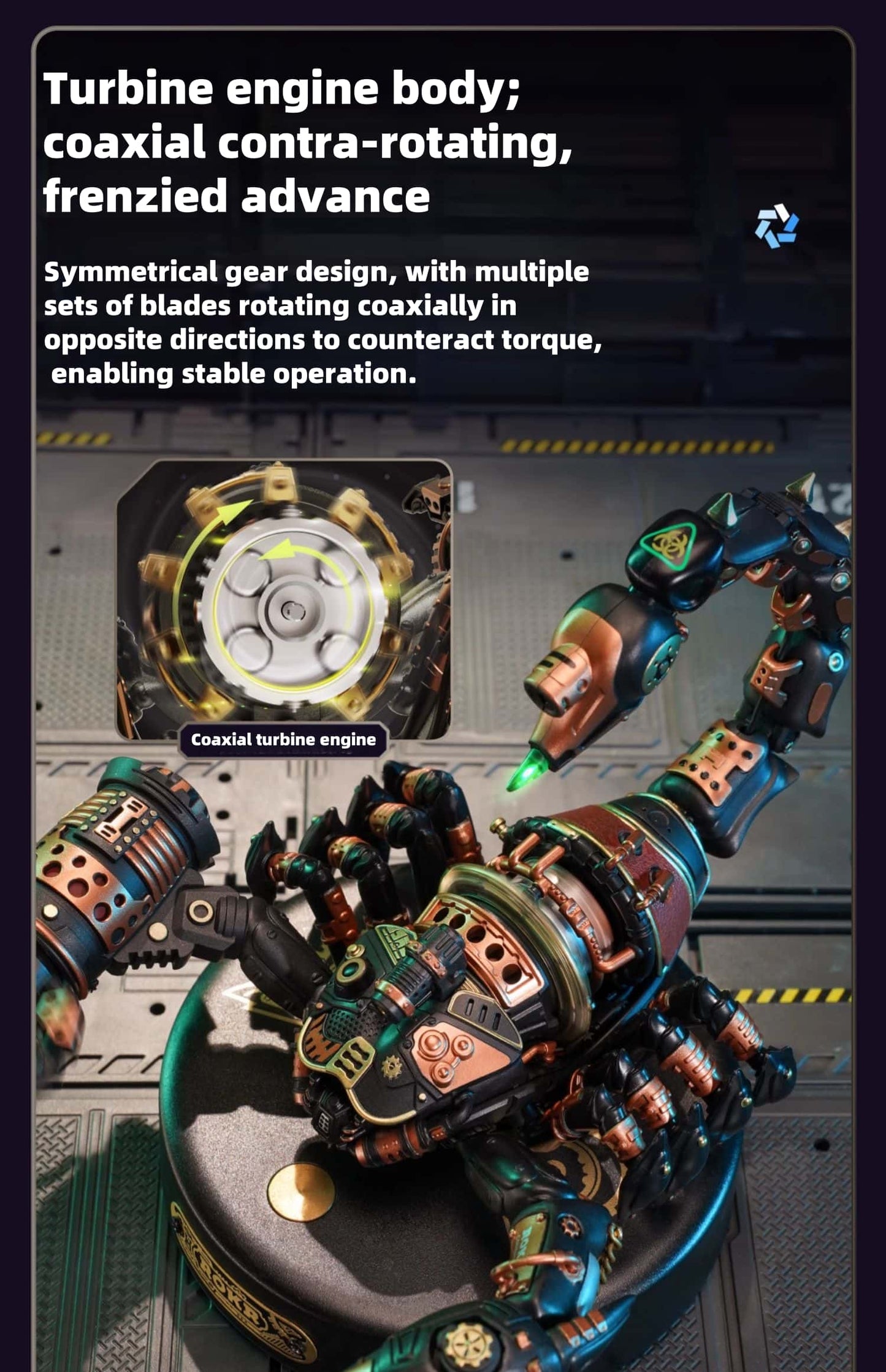 Heavy-Duty Battlefield Scorpion: 3D Assembly Building Block Toy, Metal Mechanical Assembly Model – A Qixi Festival Gift for Boys