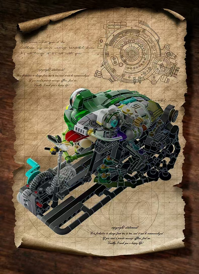 Mechanical frog insect animal building blocks new small particle boy educational toy gift