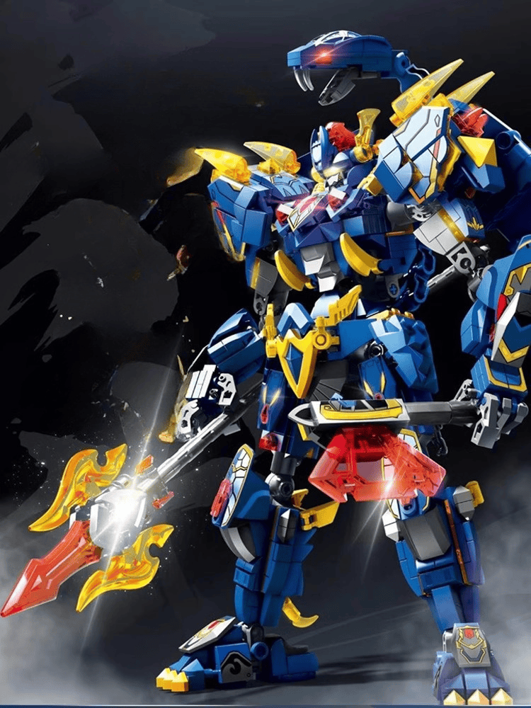 Mecha robot building block set, Xuanwu magic armor action figure toy, with flexible joints and weapons, suitable for boys and girls collection gifts