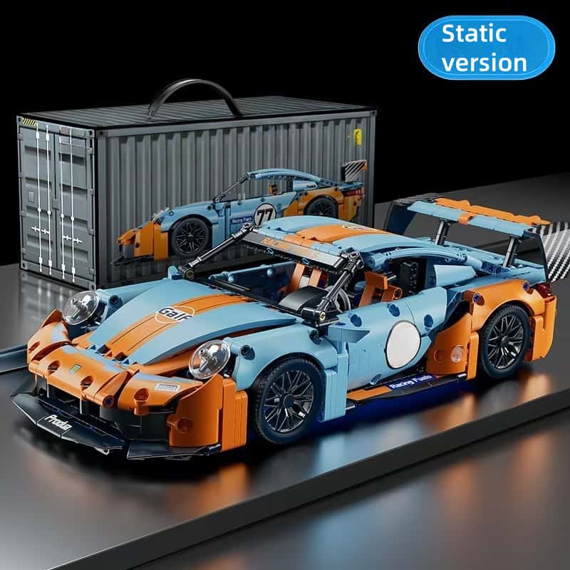 Remote Control Racing Car Gulf Color 911 Sports Car High Speed Power Edition with LED Lights