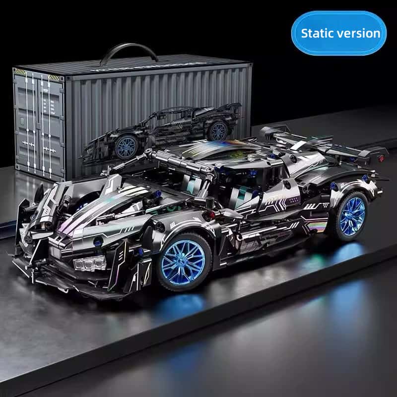 Adult building block supercar | Rambo remote control model | Upgraded power system | Tiffany blue appearance |