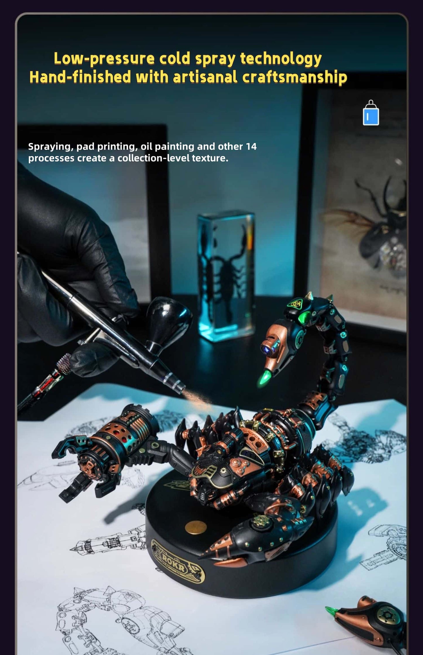 Heavy-Duty Battlefield Scorpion: 3D Assembly Building Block Toy, Metal Mechanical Assembly Model – A Qixi Festival Gift for Boys