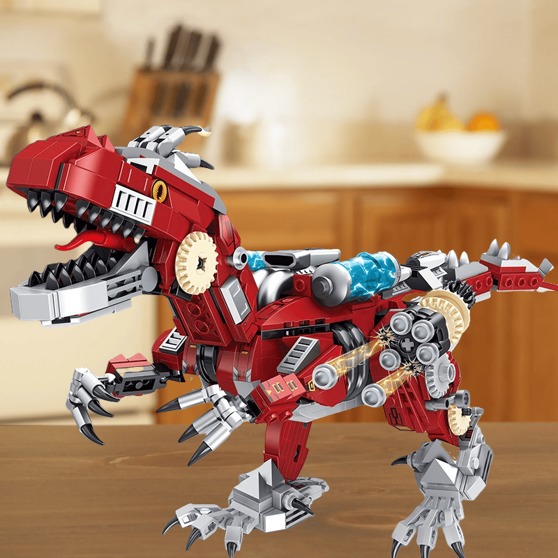 Mechanical deformation Tyrannosaurus Rex can be changed into 3 forms, assembled building blocks, children's educational dinosaur toys