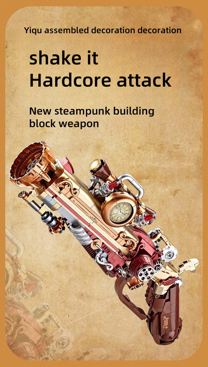 New weapon puzzle Assembling building block model Punk gun Boys birthday gift toy