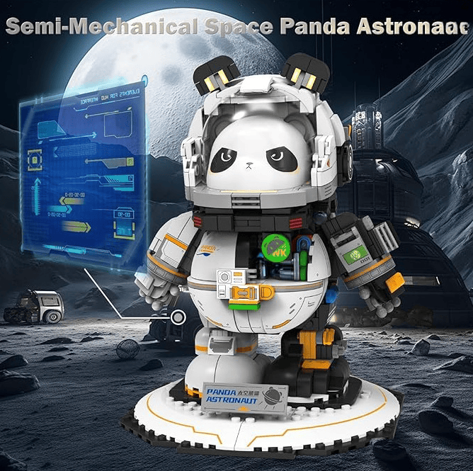 Space Panda Astronaut Building Toys, Cool & Cute Animals Panda Bear Display Model, Space Toys Sets for Adults Kids Boys Girls Aged 8 9 10 11 12 13 14+, Ideal Gifts Idea(829 Pieces)