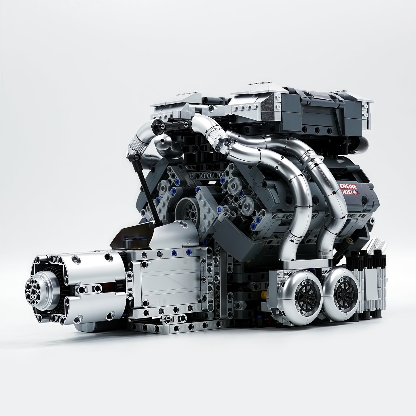 STEM technology assembly | W16 engine model | Electric dynamic version | Mechanical structure teaching toys | Suitable for teenagers and adults