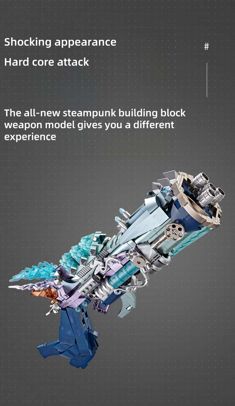 New weapon puzzle Assembling building block model Punk gun Boys birthday gift toy
