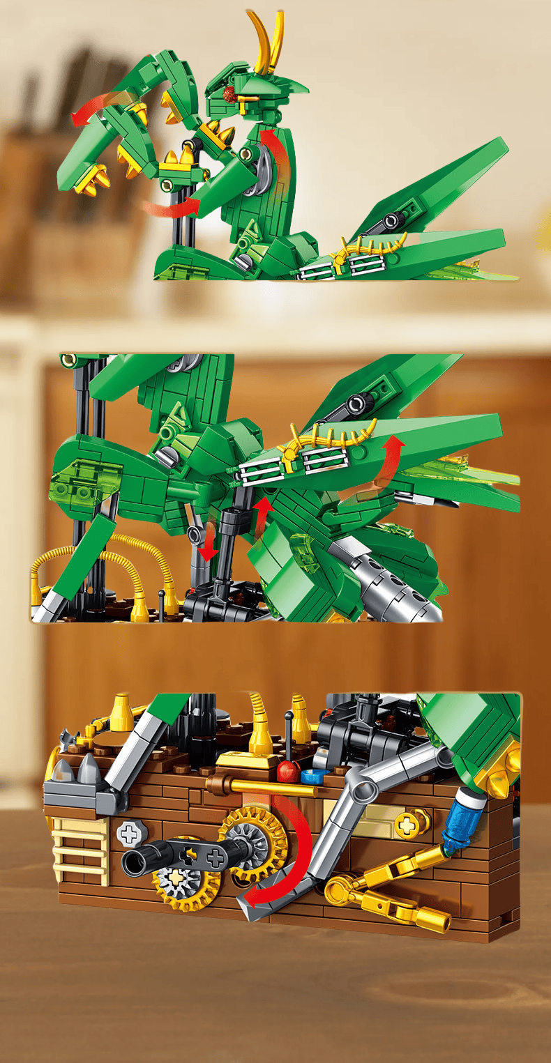 Mechanical animal electroplating building block toys children's assembly trendy play gifts suitable for boys and girls holiday gifts