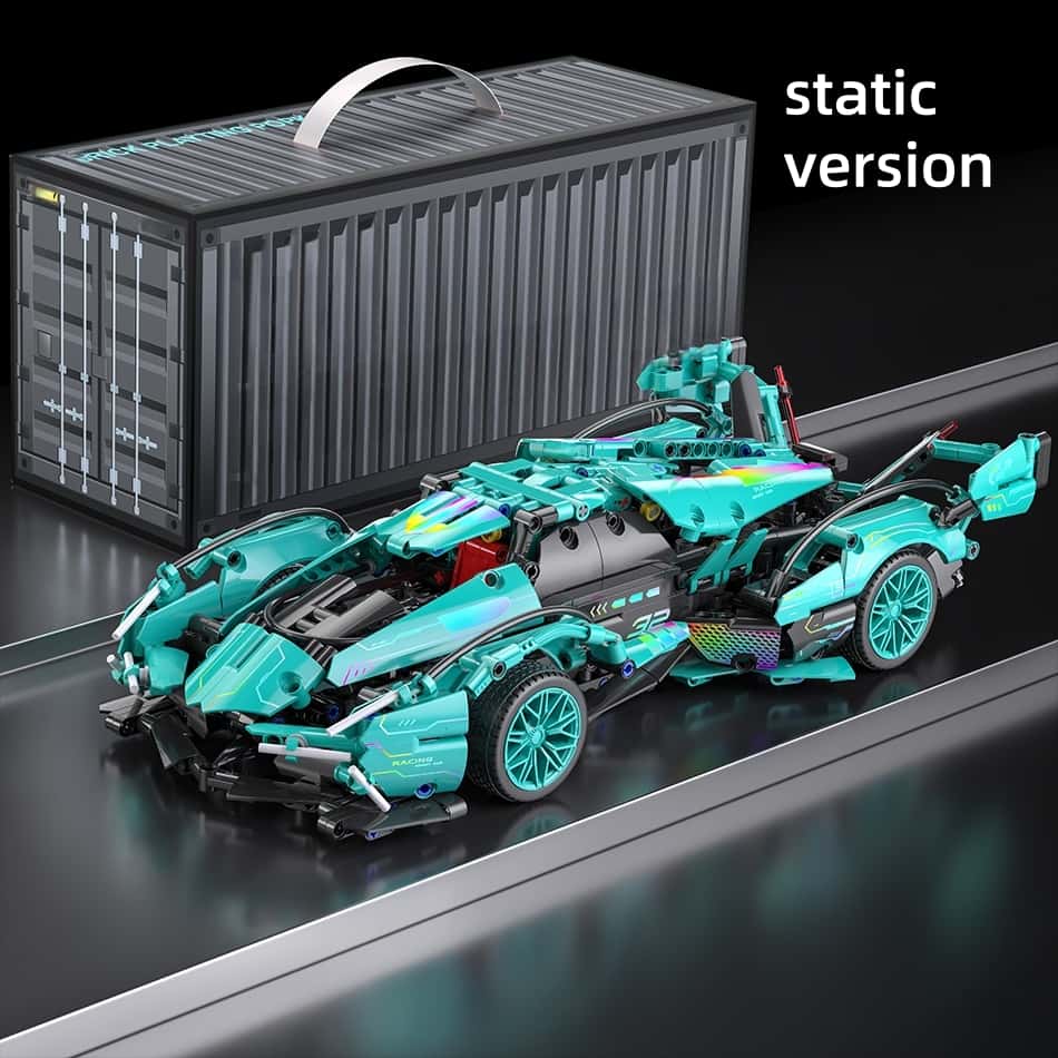 Adult building block supercar | Rambo remote control model | Upgraded power system | Tiffany blue appearance |