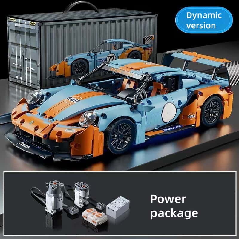 Remote Control Racing Car Gulf Color 911 Sports Car High Speed Power Edition with LED Lights