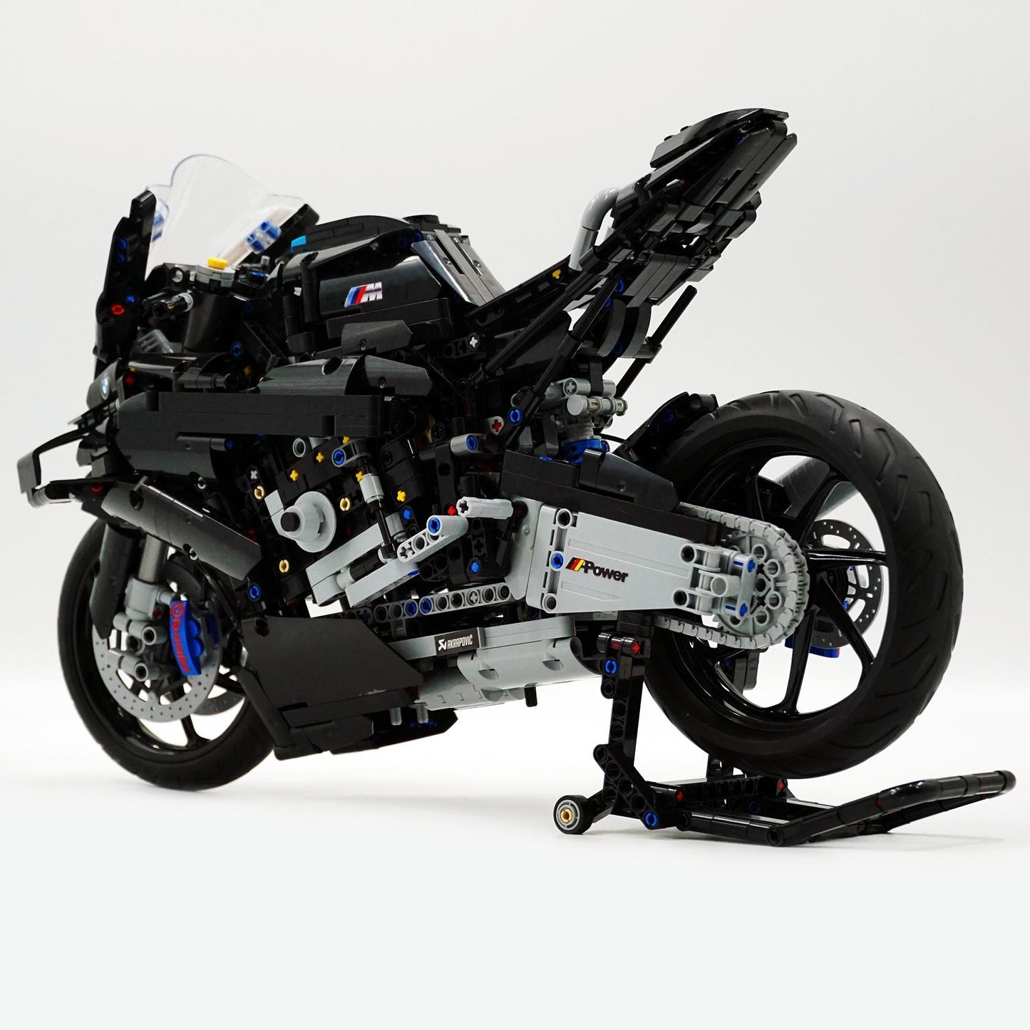 Black Warrior Motorcycle Large Assembling Building Blocks Toy Puzzle Boys Difficulty Model Gift