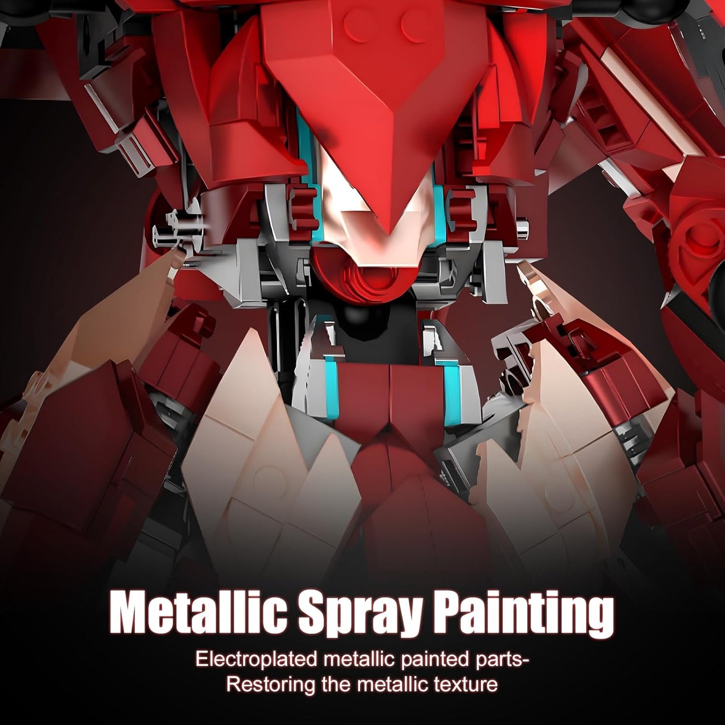 Hero Mech Building Blocks Set for Adults,Red Armor Robot Model Building Kit with Long Spear Weapons, Chinoiserie Style Collectible Gifts for Man Boys Ages 12+ (1662 PCS)