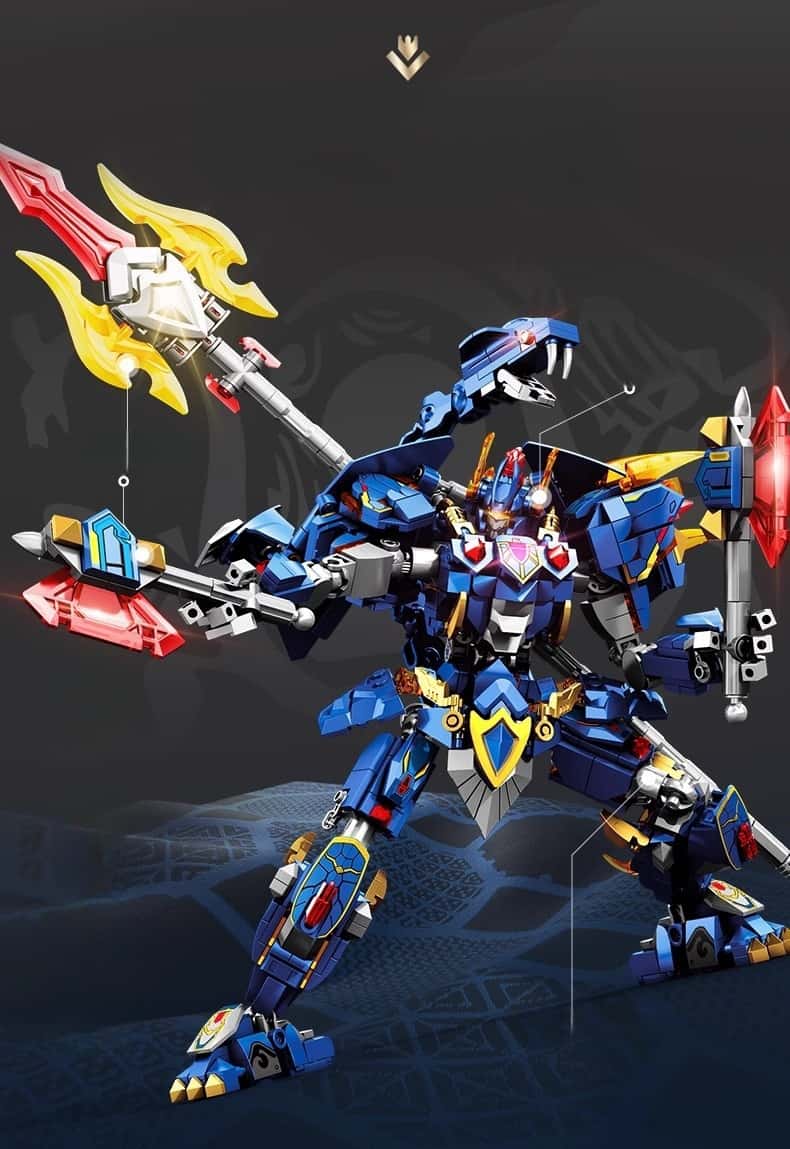 Mecha robot building block set, Xuanwu magic armor action figure toy, with flexible joints and weapons, suitable for boys and girls collection gifts