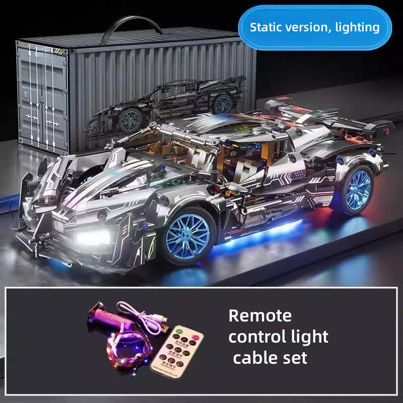 Adult building block supercar | Rambo remote control model | Upgraded power system | Tiffany blue appearance |