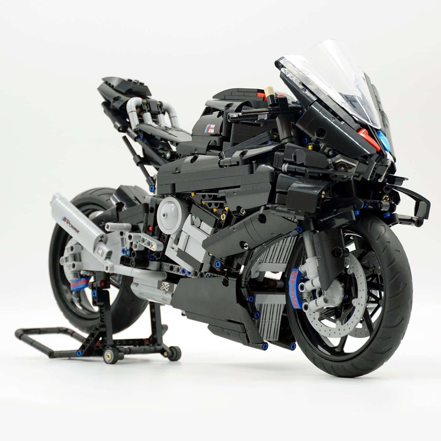 Black Warrior Motorcycle Large Assembling Building Blocks Toy Puzzle Boys Difficulty Model Gift