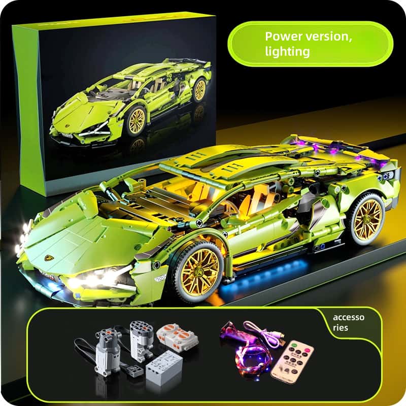 Adult building block supercar | Rambo remote control model | Upgrade power system |