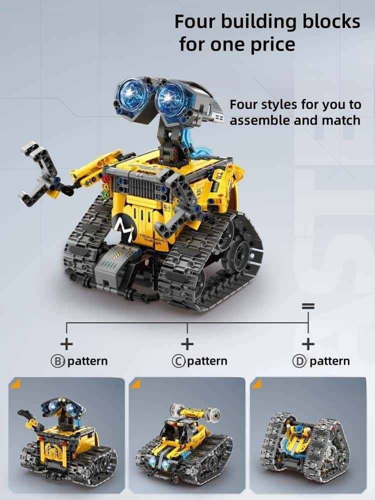 Wall-E robot 4 in 1 programming remote control electric assembly building block model toy educational children's toy assembly