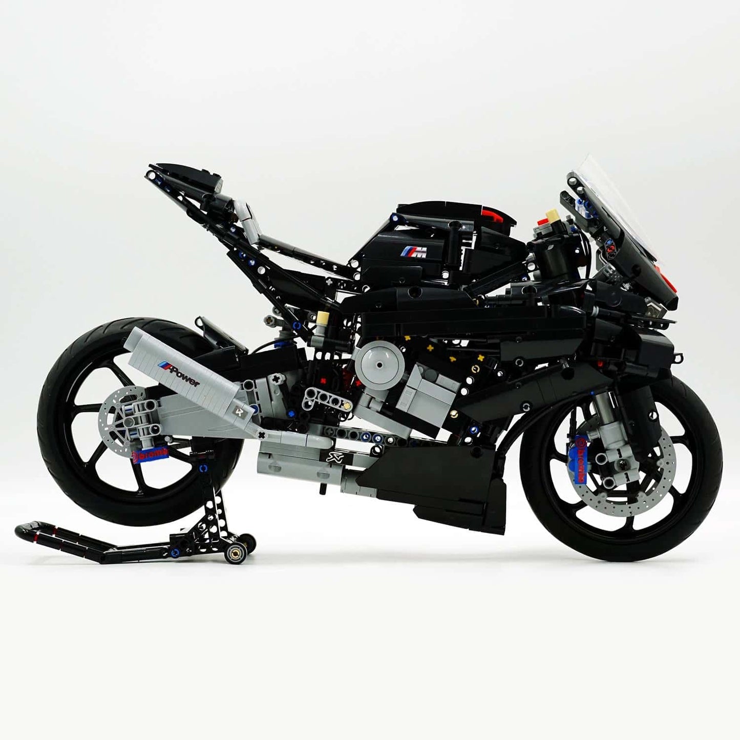 Black Warrior Motorcycle Large Assembling Building Blocks Toy Puzzle Boys Difficulty Model Gift