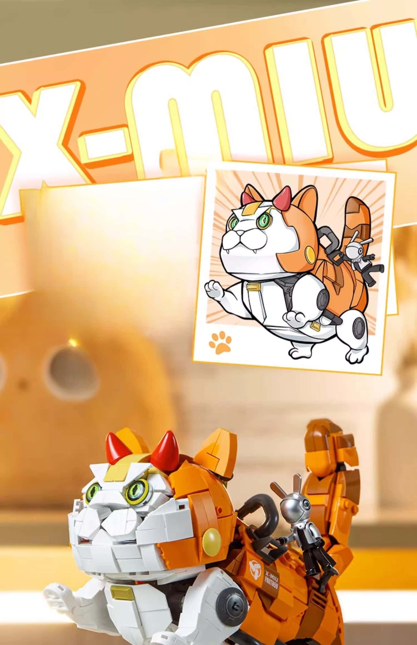 Mechanical cat orange prince assembly toy educational animal model suitable for boys and girls holiday gifts