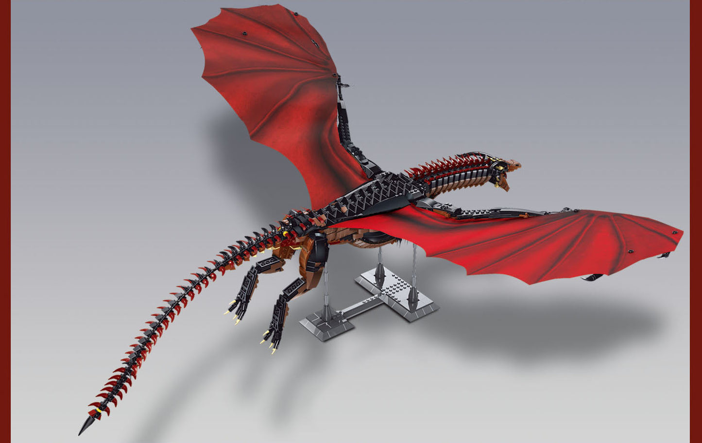 Ninjago Dragon Building Blocks Flame Dragon Model Boys High Difficulty Assembling Flying Dragon Children's Toy Gift