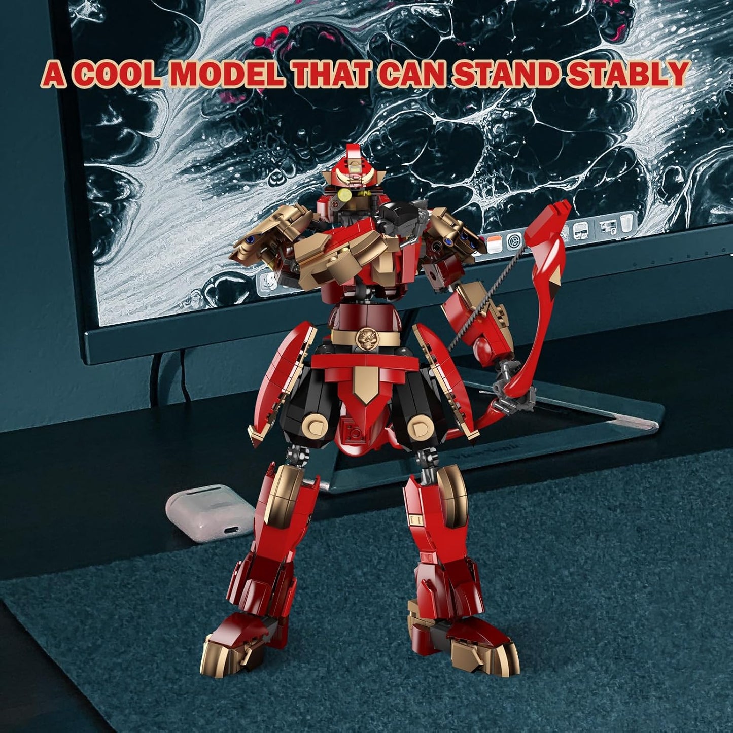 Mech Robot Building Block Toys, Cool Warrior Hero Mech Model Set, Collectible Action Figure Mech Toy Gift, Suitable for Adults and Children Over 8 9 10 11 12 13 14 Years Old, Building Set