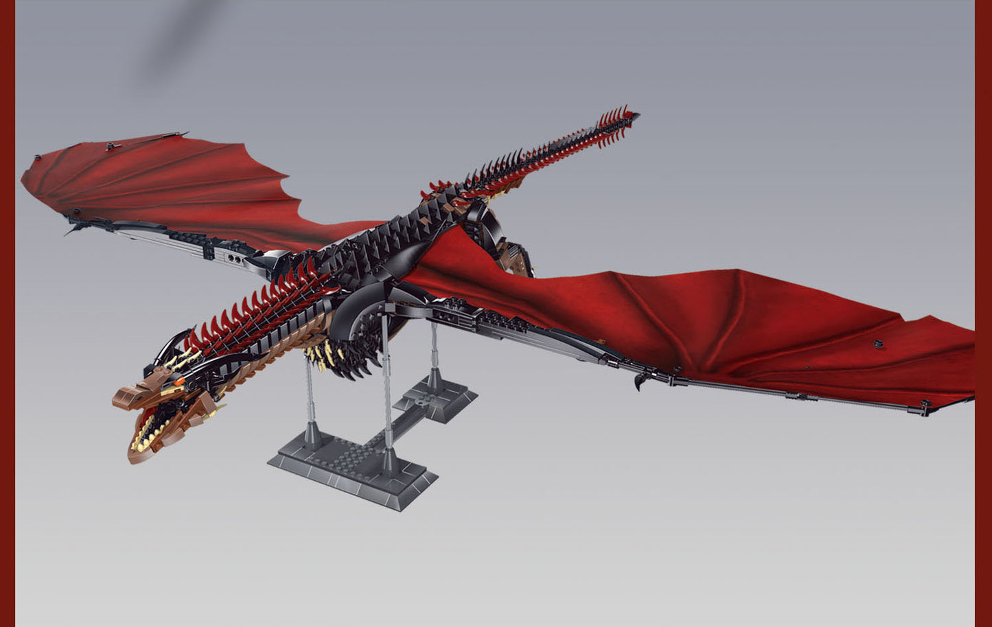 Ninjago Dragon Building Blocks Flame Dragon Model Boys High Difficulty Assembling Flying Dragon Children's Toy Gift