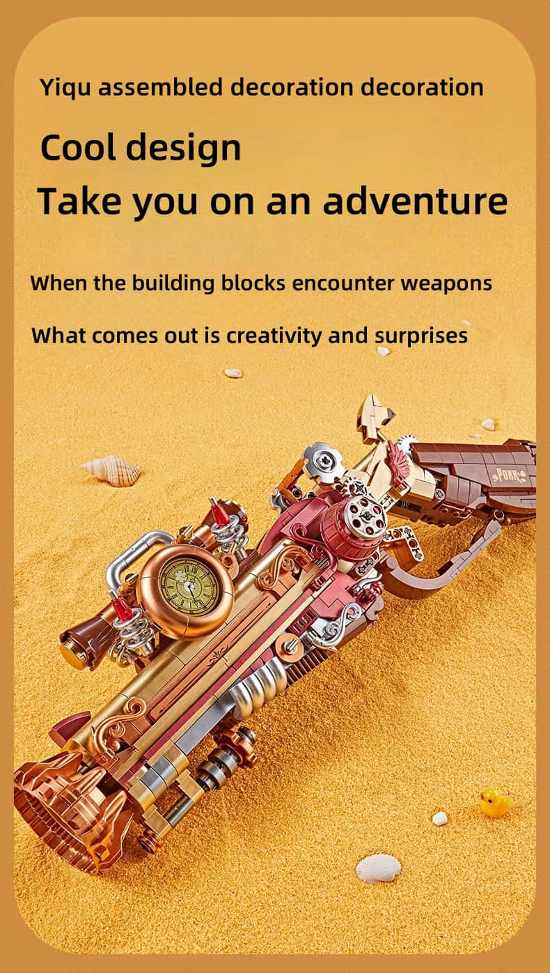 New weapon puzzle Assembling building block model Punk gun Boys birthday gift toy