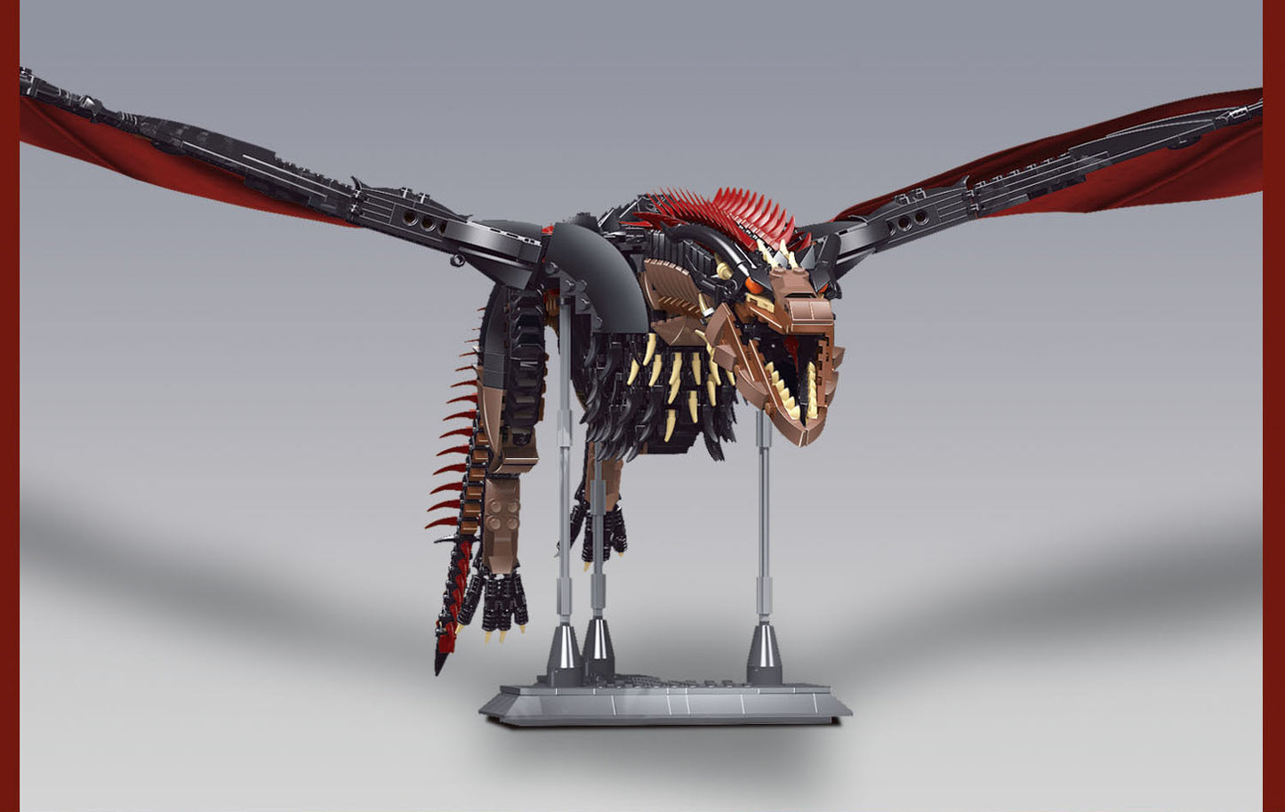 Ninjago Dragon Building Blocks Flame Dragon Model Boys High Difficulty Assembling Flying Dragon Children's Toy Gift