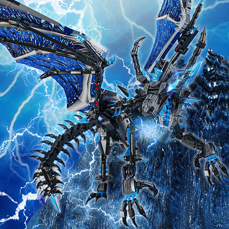 Frost dragon model classic Chinese dragon building blocks assembled Chinese style toys suitable for boys and girls collection gifts