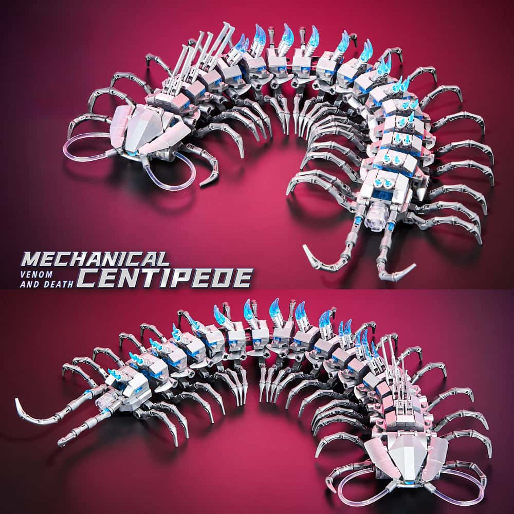 Mechanical centipede light version spider puzzle small particle assembly building blocks science and education assembly toy gift