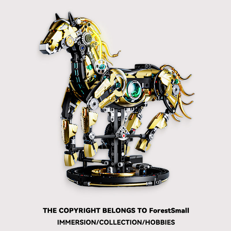 【Jinma Laicai】New building block mechanical animal assembly ornaments toys for boys and girls