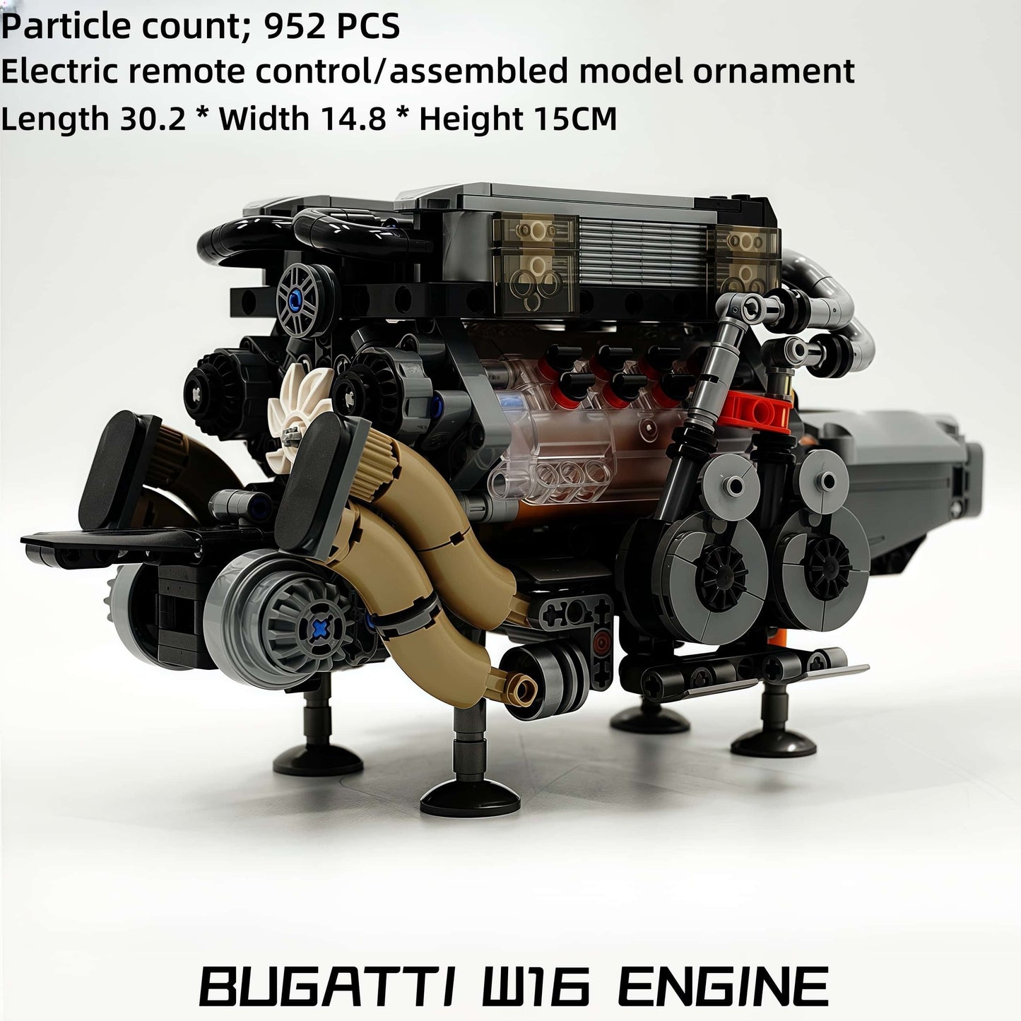 Simulated V8 Engine Model Building Kit | Electric Assembly Toy | Desktop Display for Boys | Creative Tech Gift