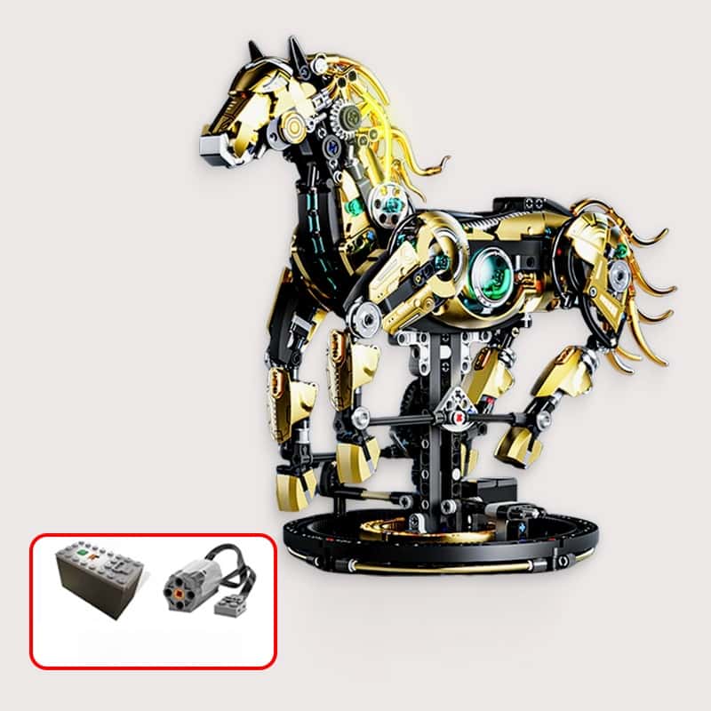 【Jinma Laicai】New building block mechanical animal assembly ornaments toys for boys and girls