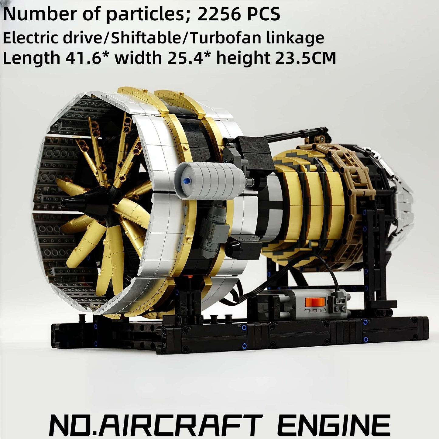 Aircraft Engine MOC Model - 2256 Pieces DIY Building Blocks with Motor - Educational Gift for Kids and Adults
