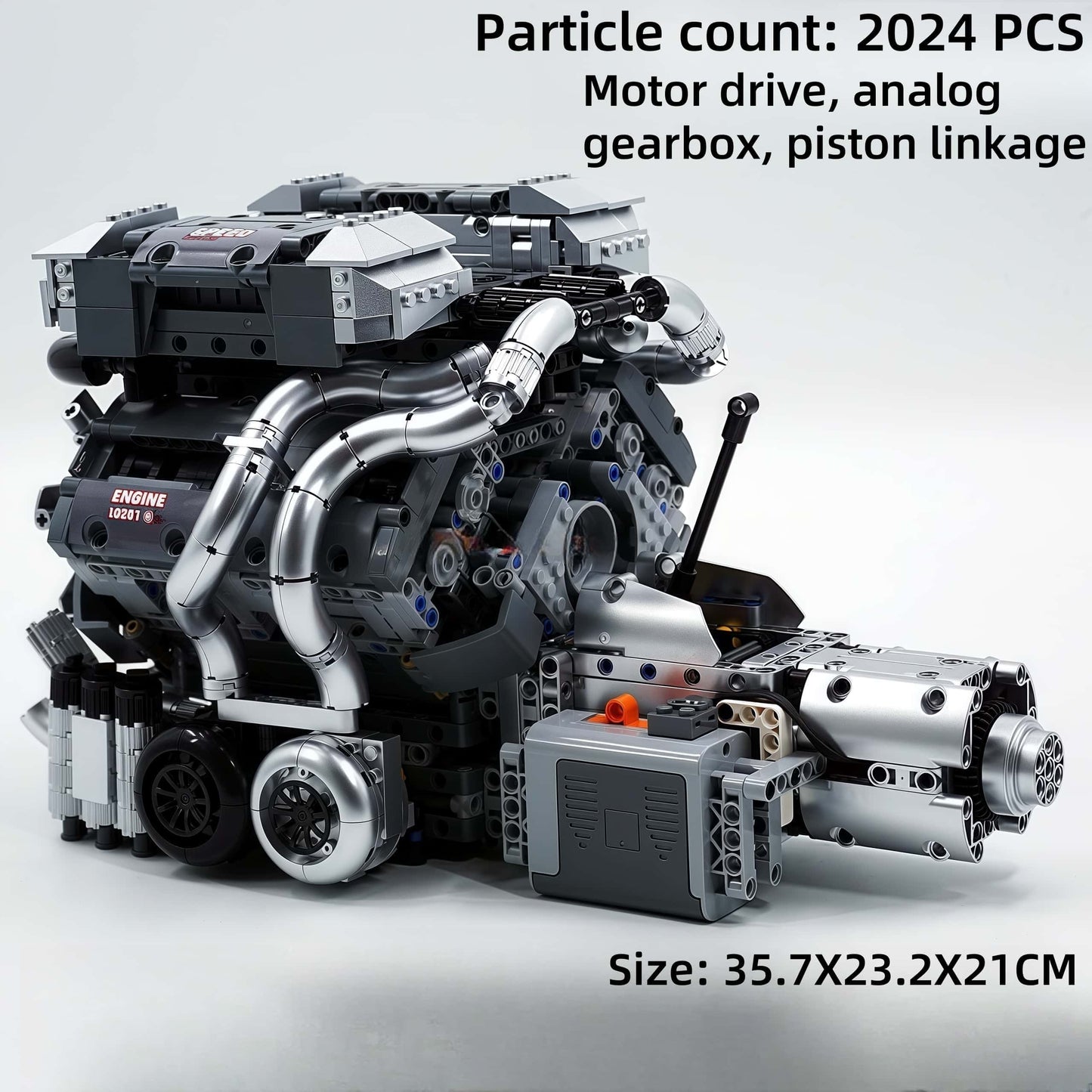 STEM technology assembly | W16 engine model | Electric dynamic version | Mechanical structure teaching toys | Suitable for teenagers and adults