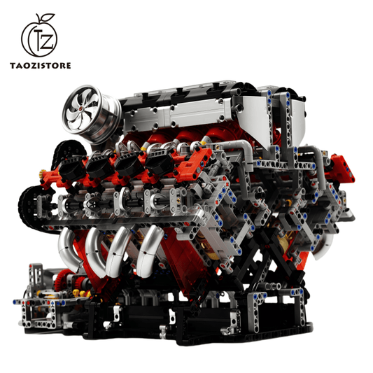 Simulated V8 Engine Model Building Kit | Electric Assembly Toy | Desktop Display for Boys | Creative Tech Gift