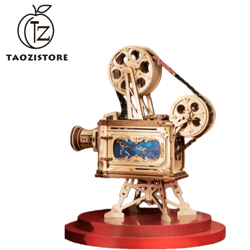 Peachwood assembled model of a projection mechanical track, 3D puzzle of Night City, DIY handmade gift toy