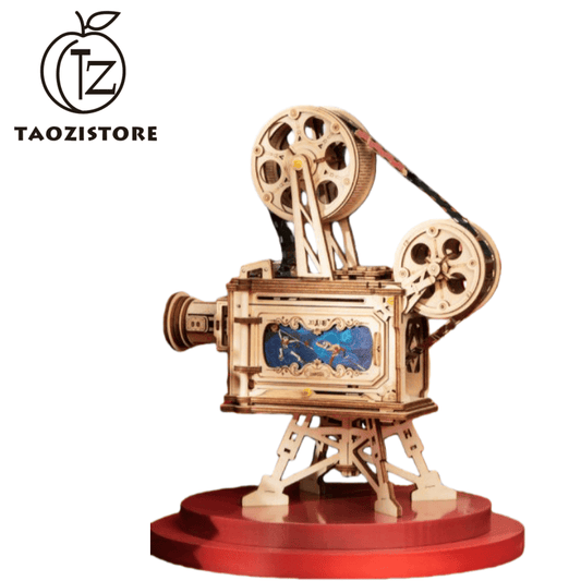 Peachwood assembled model of a projection mechanical track, 3D puzzle of Night City, DIY handmade gift toy