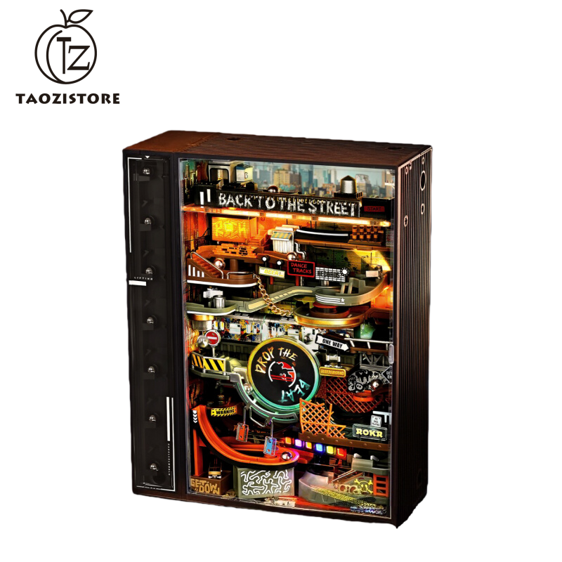 Peach Parallel World Hip-Hop Street Gift Boys Creative Handmade Building Block Puzzle Toy Christmas Model