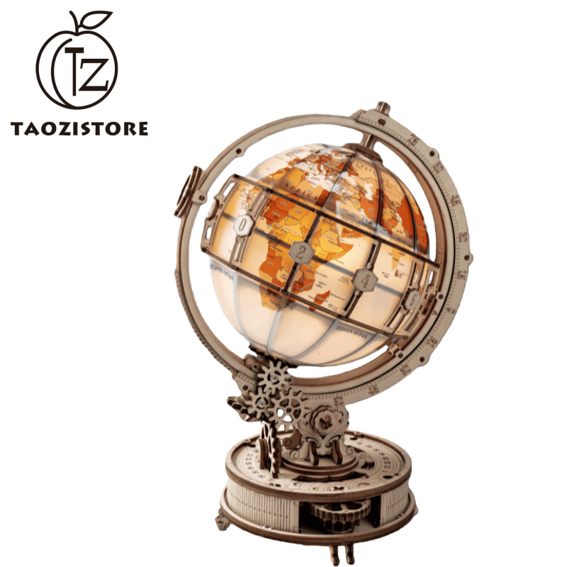 Peach Globe Vision Building Blocks DIY Handmade Wooden Assembly Puzzle Birthday and Christmas Gift for Boys and Girls Decoration